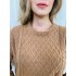 Kadın Kahverengi Örme Yumuşacık Dokulu Triko Bisiklet yakalı Kazak