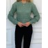 Kadın Örme Mint Triko Kazak