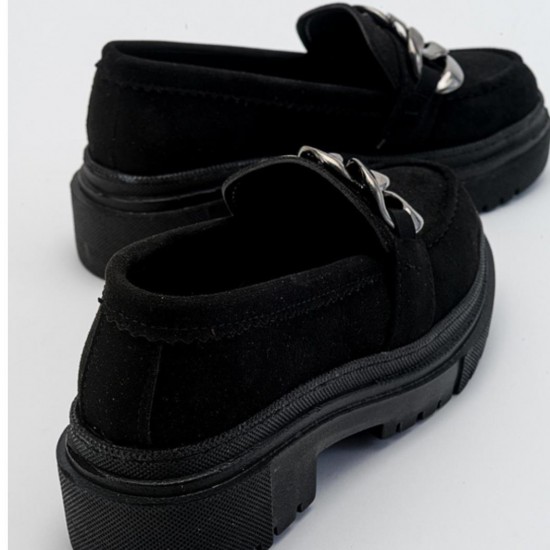 Kadın Siyah Süet Trend Model Kalın Tabanlı Günlük Ayakkabı