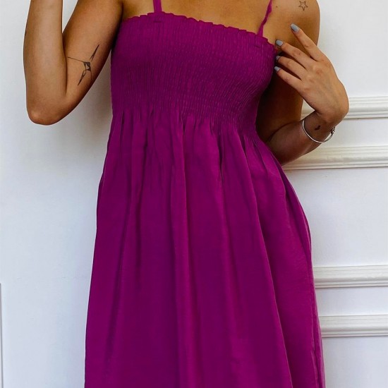 Mor Askılı Madonna Elbise