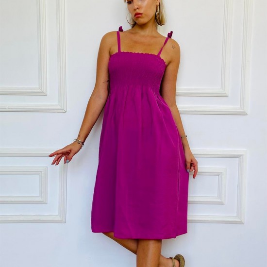 Mor Askılı Madonna Elbise