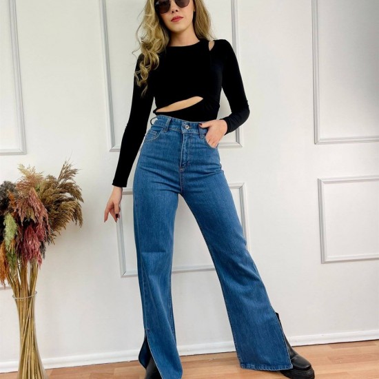 Siyah Pencere Detaylı Bluz