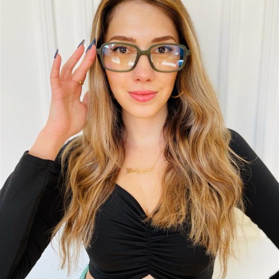 Yeşil Çerçeve Mavi Işık Korumalı Blue Block Gözlük Unisex