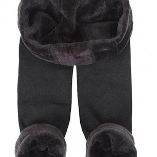 Kadın Siyah Içi Peluşlu Kışlık Termal Tayt