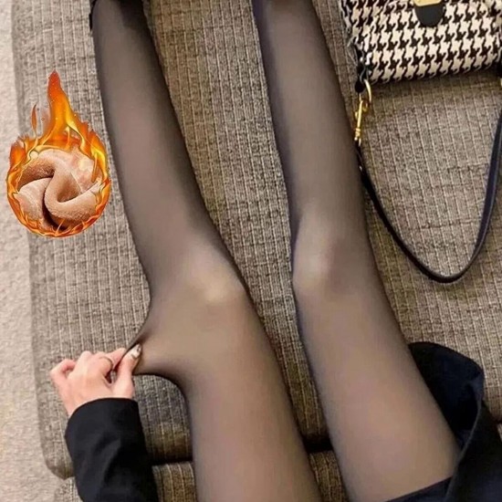 Kalın Kışlık Çorap Tayt Içi Polarlı Ten Rengi Dışı Siyah Kilotlu Çorap Tayt (xs-s-m-l)