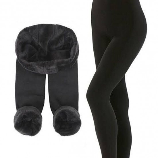 Kadın Siyah Içi Peluşlu Kışlık Termal Tayt