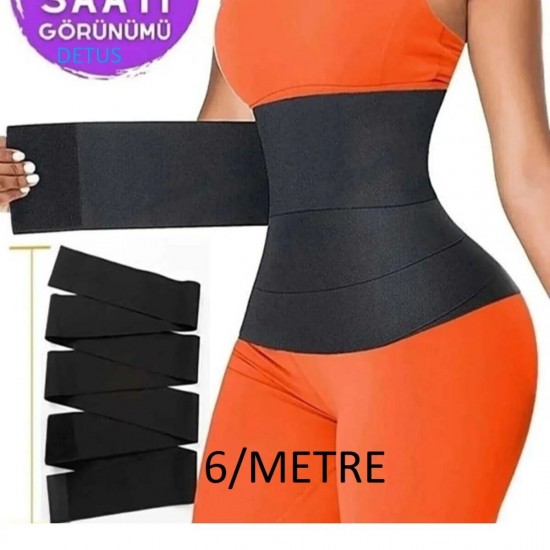 6 Metre Korse Bel Göbek Inceltici Toparlayıcı Dolamalı Korse