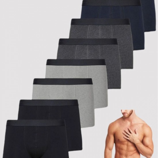 Erkek Karışık Boxer 8'li Paket Pamuklu Likralı