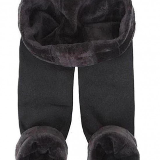 Kadın Siyah Içi Peluşlu Kışlık Termal Peluş Tayt