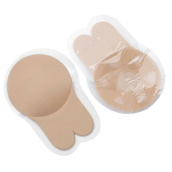 Kadın Ten Renk Göğüs Dikleştirici Göğüs Ucu Gizleyici Push Up Silikon Bra Rabbit