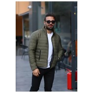 Erkek Haki Şişme Astarlı Mont Ceket