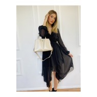 New York Kroko Ekru Çanta