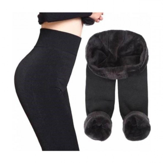 Kadın Siyah İçi Peluş Termal Tayt