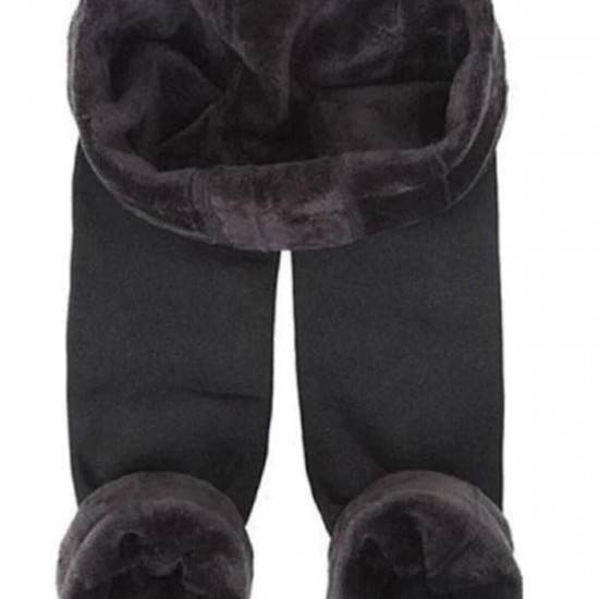 Kadın Içi Peluşlu Kışlık Termal Tayt Siyah 2 Adet