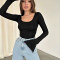 İspanyol Kol Basic Crop Top